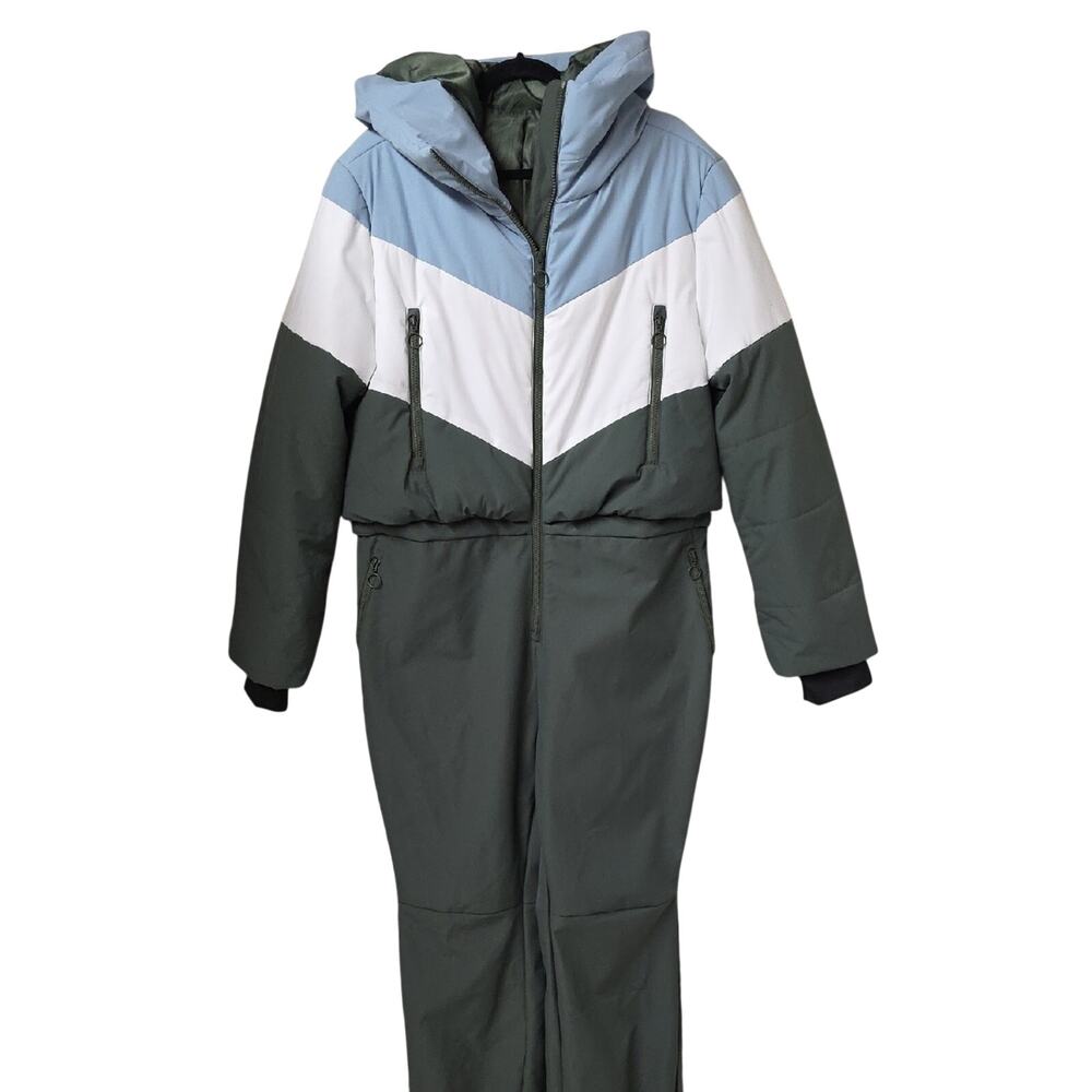 Fisoew One Piece Snow Ski Suit Army Green Womens Size XXL NEW